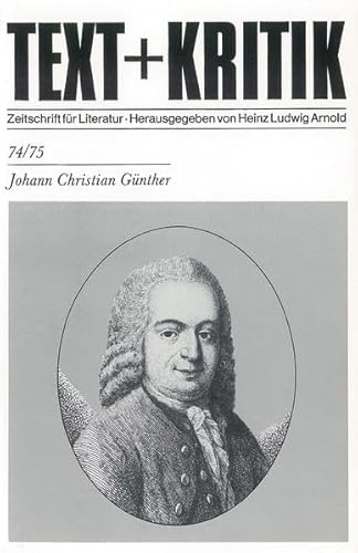 Stock image for JOHANN CHRISTIAN GUENTHER. for sale by Bojara & Bojara-Kellinghaus OHG