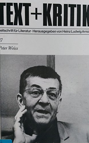 Stock image for PETER WEISS (Text & Kritik 37) for sale by German Book Center N.A. Inc.