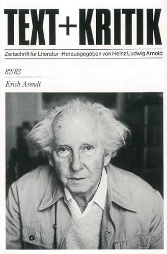 9783883771366: Erich Arendt (Text + Kritik)