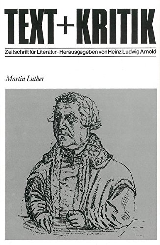 Beispielbild fr Martin Luther (TEXT+KRITIK Sonderband) zum Verkauf von medimops