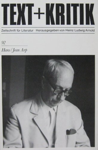 9783883772424: Hans/Jean Arp (Text + Kritik)