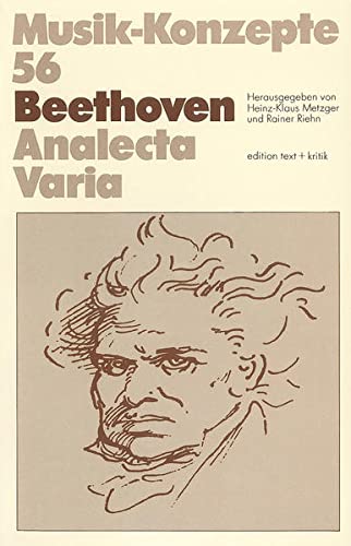 9783883772684: Beethoven: Analecta Varia