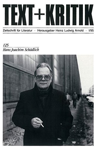 Beispielbild fr Hans Joachim Schdlich (Text + Kritik 125) zum Verkauf von Martin Greif Buch und Schallplatte