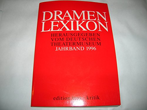 9783883775678: Dramenlexikon 1996