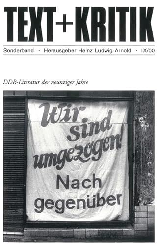 Beispielbild fr Text + Kritik: DDR-Literatur Der Neunziger Jahre zum Verkauf von Anybook.com