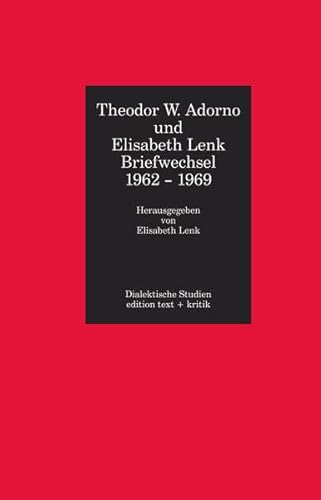 9783883776873: Briefwechsel 1962 - 1969 Adorno / Lenk