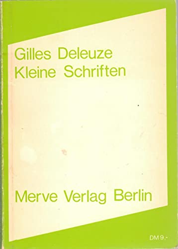 9783883960159: Kleine Schriften