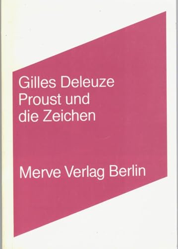 Proust und die Zeichen. (9783883960999) by Deleuze, Gilles