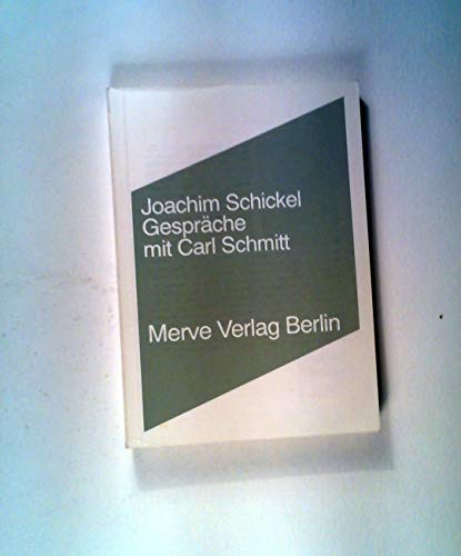 9783883961019: Gespräche mit Carl Schmitt (Internationaler Merve Diskurs) (German Edition)