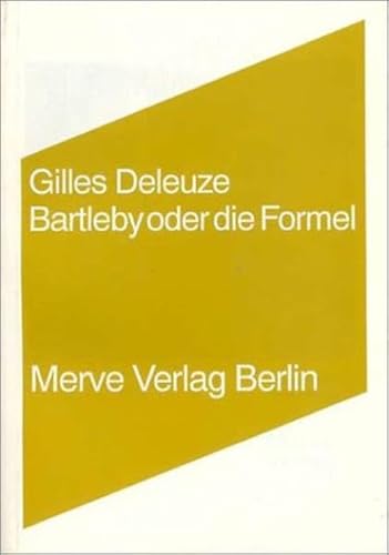 9783883961132: Bartleby oder die Formel