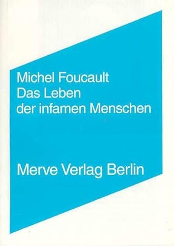 Beispielbild fr Das Leben der infamen Menschen zum Verkauf von Blackwell's