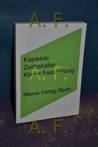 Beispielbild fr Zeitbehlter, Kleine Festordnung zum Verkauf von Buchhandlung Klaus Bittner GmbH