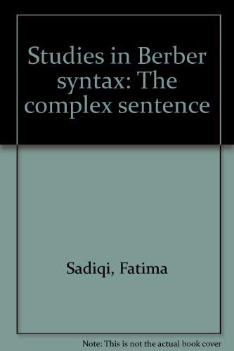 Studies in Berber syntax.