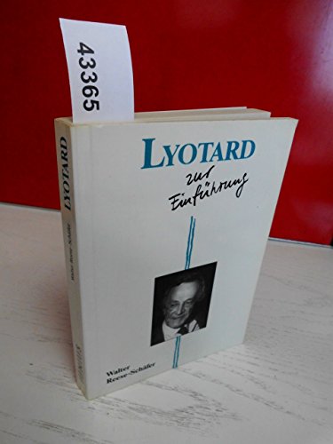 Beispielbild fr Lyotard zur Einfhrung zum Verkauf von medimops
