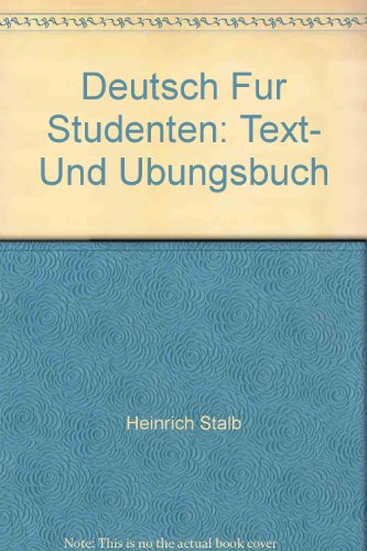 Beispielbild fr Deutsch fr Studenten. Text- und bungsbuch: Text- Und Ubungsbuch zum Verkauf von medimops