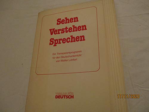 9783885326007: Sehen - Verstehen - Sprechen. Ein Transparentprogramm fr den Deutschunterricht