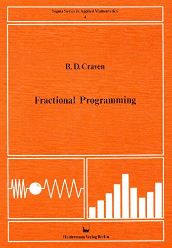 Beispielbild fr Fractional programming zum Verkauf von Buchpark