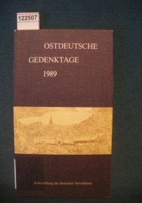9783885570615: Ostdeutsche Gedenktage. Persnlichkeiten und historische Ereignisse