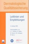Beispielbild fr Dermatologische Qualittssicherung Leitlinien und Empfehlungen zum Verkauf von Eulennest Verlag e.K.