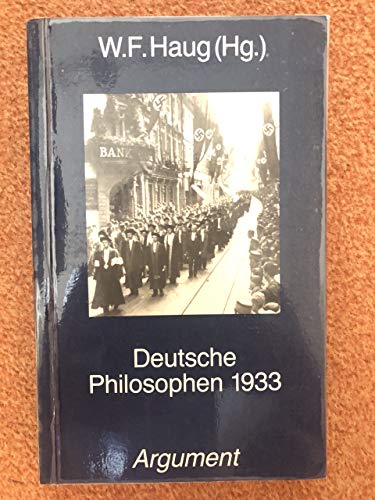 9783886191659: Deutsche Philosophen 1933