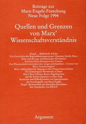 9783886197453: Quellen und Grenzen von Marx' Wissenschaftsverstndnis