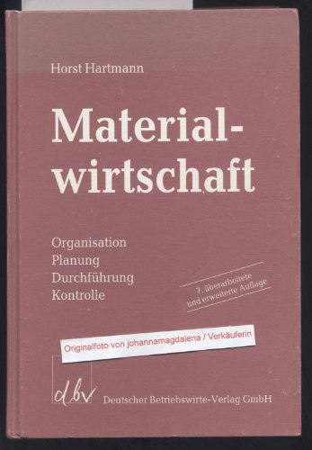 Stock image for Materialwirtschaft. Organisation. Planung. Durchfhrung. Kontrolle for sale by medimops