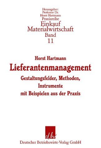 Beispielbild fr Lieferantenmanagement. Gestaltungsfelder, Methoden, Instrumente mit Beispielen aus der Praxis Band 11 von Horst Hartmann Praxisreihe Materialwirtschaft Einkauf Lieferantenmanagement Der zugekaufte Anteil der Wertschpfung gewinnt stndig an Bedeutung fr den Erfolg eines Unternehmens. Die Leistungsfhigkeit der Lieferanten ist daher entscheidender Erfolgsfaktor. Die zentrale Rolle des strategischen Einkaufs fr das bergreifende Management der Wertschpfung muss nicht nur erkannt, sondern konkret in ein ganzheitliches Konzept umgesetzt werden. Denn Lieferantenmanagement ist keine Eintagsfliege, sondern zielt auf eine kontinuierliche Verbesserung der Lieferantenprofile ab. In diesem Buch werden die Gestaltungsfelder, Instrumente und Methoden des Lieferantenmanagement anhand konkreter Praxisbeispiele behandelt und knnen so den roten Faden" fr die Umsetzung und Weiterentwicklung eines rofessionellen Lieferantenmanagement bilden. Betriebswirtschaft Management Instrumente Lieferant Liefe zum Verkauf von BUCHSERVICE / ANTIQUARIAT Lars Lutzer