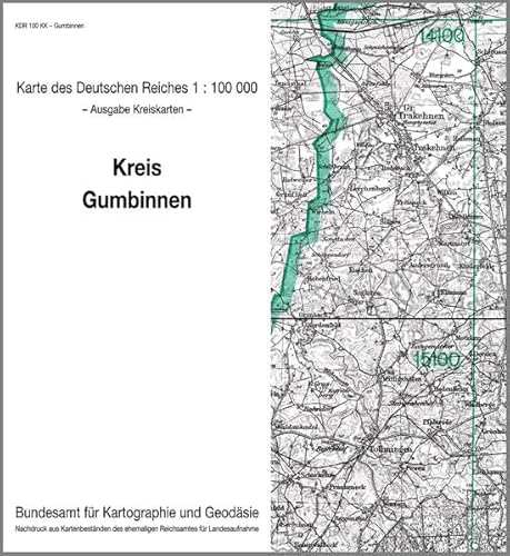 9783886482009: KDR 100 KK Gumbinnen: Karte des Deutschen Reiches 1:100.000, Kreiskarte