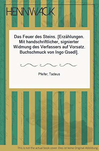 9783886520992: Das Feuer des Steins: Erzählungen (German Edition)