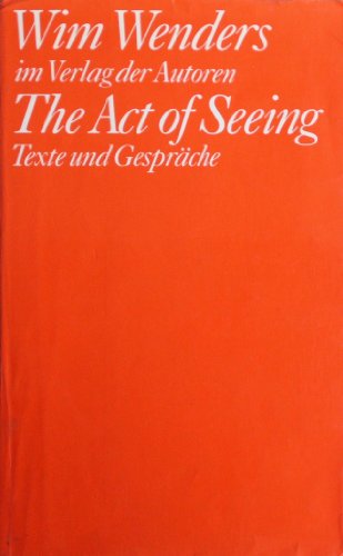 Stock image for The Act of Seeing -Language: german for sale by GreatBookPrices