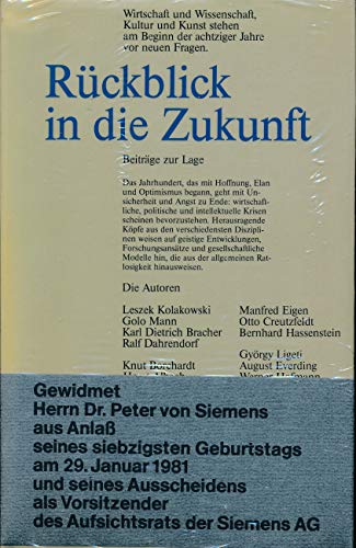 9783886800131: Rckblick in die Zukunft. Beitrge zur Lage in den achtziger Jahren