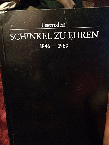 9783887250003: Schinkel zu Ehren: Festreden 1846-1980