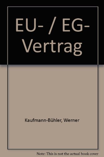 Stock image for EU- / EG-Vertrag. Textausgabe. for sale by Bernhard Kiewel Rare Books