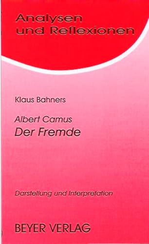 Der Fremde. Analysen und Reflexionen (9783888051753) by Camus, Albert
