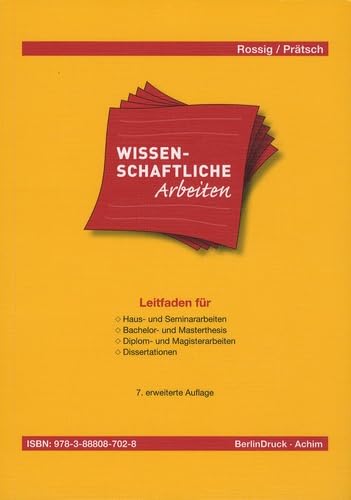 9783888087028: Wissenschaftliches arbeiten: Auflage