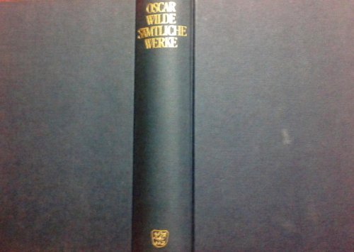 9783888512742: Oscar Wilde - Smtliche Werke