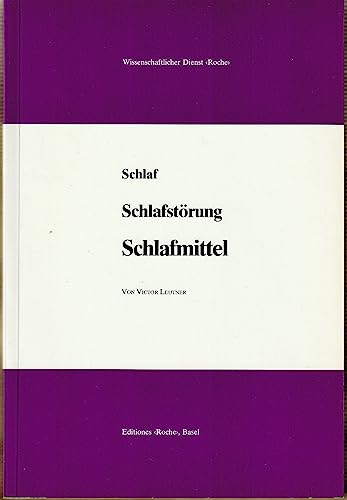 Imagen de archivo de Schlaf, Schlafstrung, Schlafmittel a la venta por Leserstrahl  (Preise inkl. MwSt.)