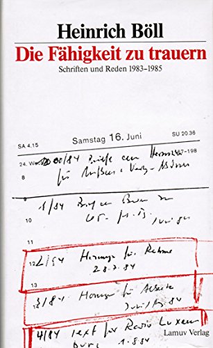 Beispielbild fr Die Fa?higkeit zu trauern: Schriften und Reden, 1983-1985 (German Edition) zum Verkauf von Wonder Book