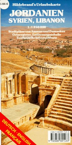Hildebrand's Urlaubskarten; Hildebrand's Travel Maps, Nr.84, Jordanien, Syrien, Libanon: Jordan/Syria/Lebanon - Collectif
