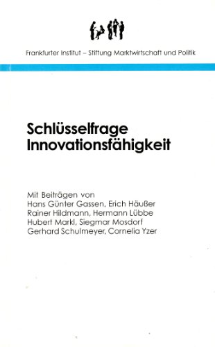 9783890150611: Schlsselfrage Innovationsfhigkeit (Livre en allemand)