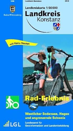 Beispielbild fr Topographische Landkreiskarten Baden-Wrttemberg, Konstanz: Rad-Erlebnis Westlicher Bodensee, Hegau und angrenzende Schweiz. Mit Kanu-Routen zum Verkauf von medimops