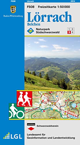 Stock image for Lrrach. Freizeitkarte 1 : 50 000: Naturpark Sdschwarzwald. Belchen for sale by medimops