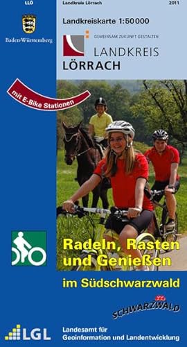 Stock image for Landkreis Lrrach 1 : 50 000. Radwanderkarte mit Tourenvorschlgen: Radwandern im Sdschwarzwald for sale by medimops