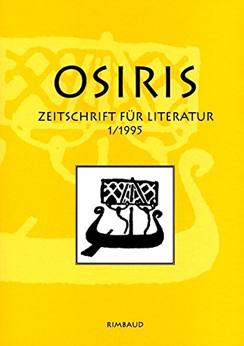 9783890868110: Osiris. Zeitschrift fr Literatur und Kunst