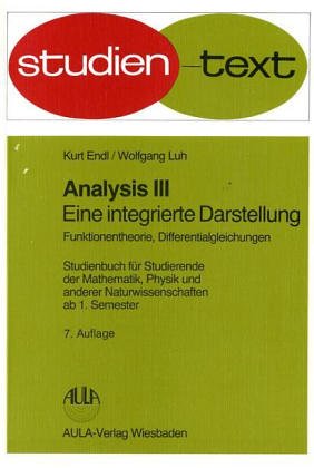 Beispielbild fr Analysis III. Funktionentheorie, Differentialgleichungen zum Verkauf von medimops