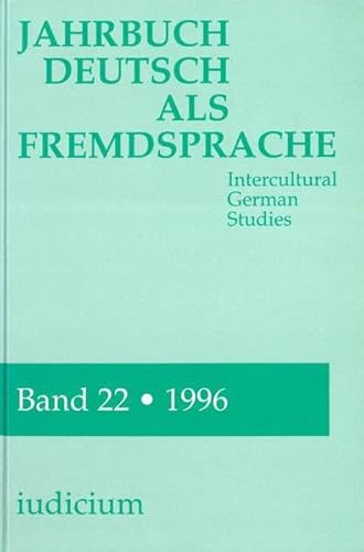 Beispielbild fr Jahrbuch Deutsch Als Fremdsprache Intercultural Studies : Bande 22, 1996 zum Verkauf von PsychoBabel & Skoob Books