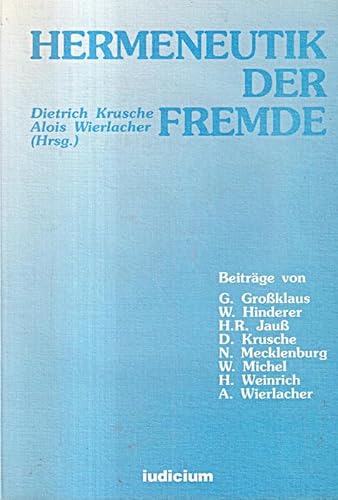 Beispielbild fr Hermeneutik der Fremde zum Verkauf von Buchpark