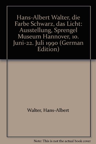 Beispielbild fr Die Farbe Schwarz - das Licht. Ausstellungskatalog Sprengel Museum Hannover, 10. Juni - 22. Juli 1990 zum Verkauf von Thomas Emig