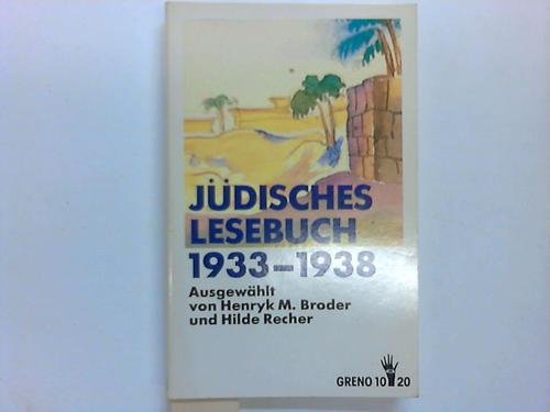 Stock image for Jdisches Lesebuch 1933-1938. for sale by Henry Hollander, Bookseller
