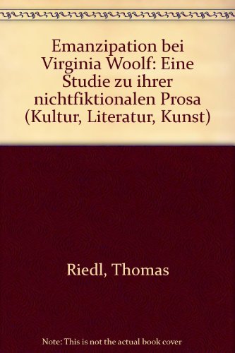 Beispielbild fr Emanzipation bei Virginia Woolf. zum Verkauf von SKULIMA Wiss. Versandbuchhandlung